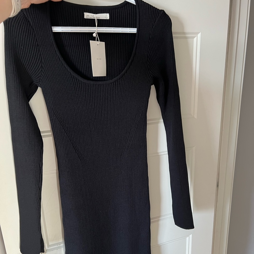 OAK + FORT midi scoop neck dress - Picture 5 of 5